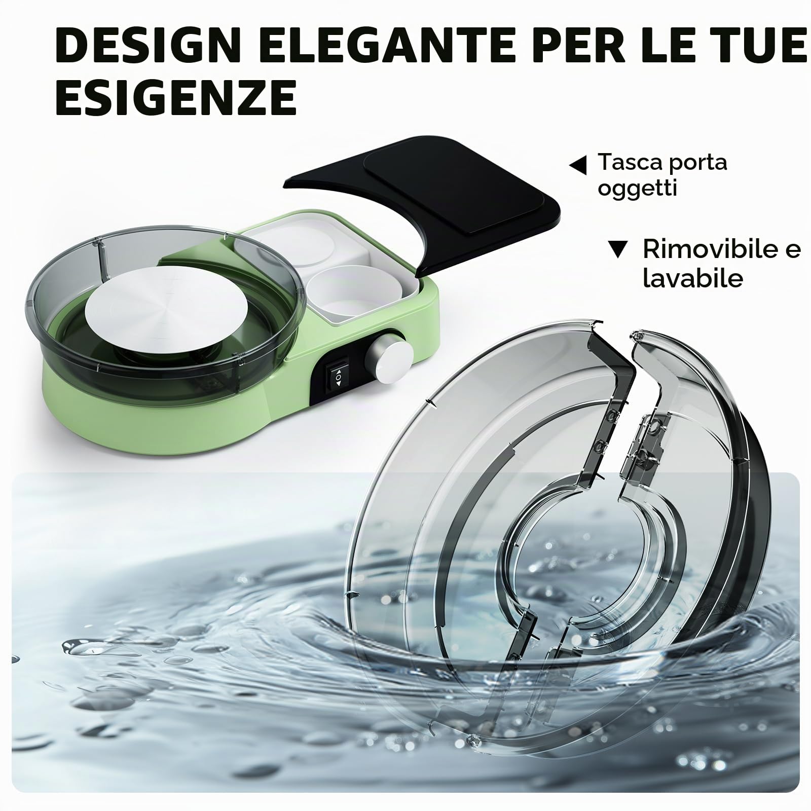 Tornio per Ceramica Elettrico Verde Chiaro – Kit Ceramica Completo per Adulti con 1kg di Argilla, 0-200 Giri/min Regolabile, Macchina Professionale Silenziosa per Principianti Regalo