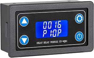 DROK Delay Relay Timer Module DC 6-30V 0.01s-9999min LCD Digital Cycle Switch 12V 24V Power Controller