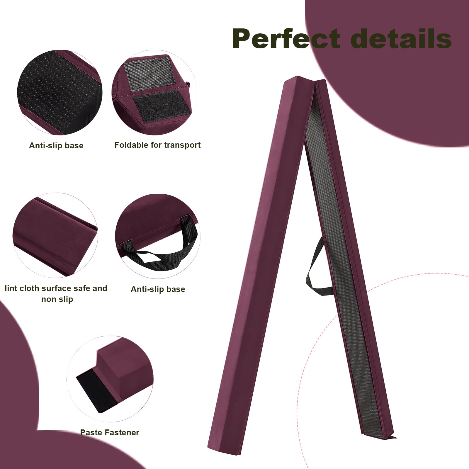 Trave Di Equilibrio Pieghevole FBSPORT 240 Cm - Per Ginnastica E Fitness Bambini | Attrezzatura Floccata - Foto 8