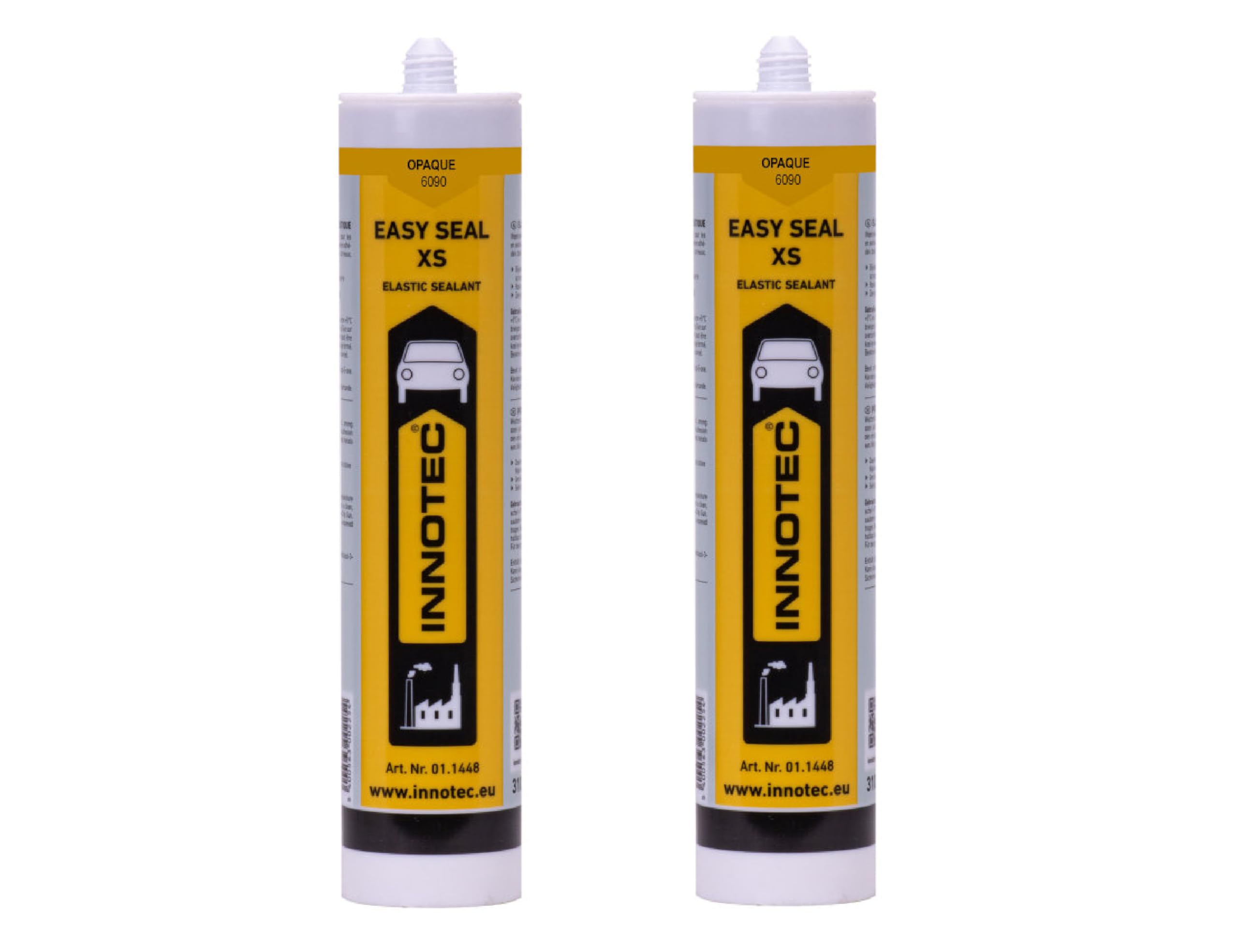 Innotec Easy Seal XS - Sigillante in silicone per sanitari, sigillante per interni ed esterni, silicone per sigillatura e stuccatura in sanitari e cucina, 2 pezzi