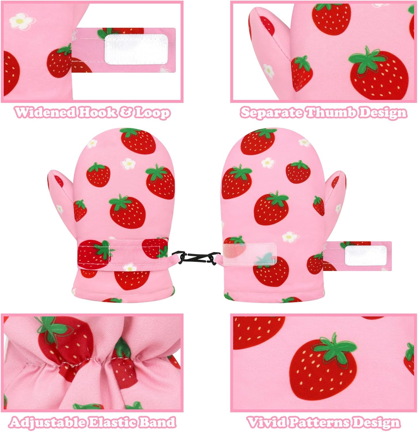 Sarfel Toddler Mittens Waterproof Winter Gloves Snow Gloves Kids Baby Winter Mittens for Girls Boys - Image 3