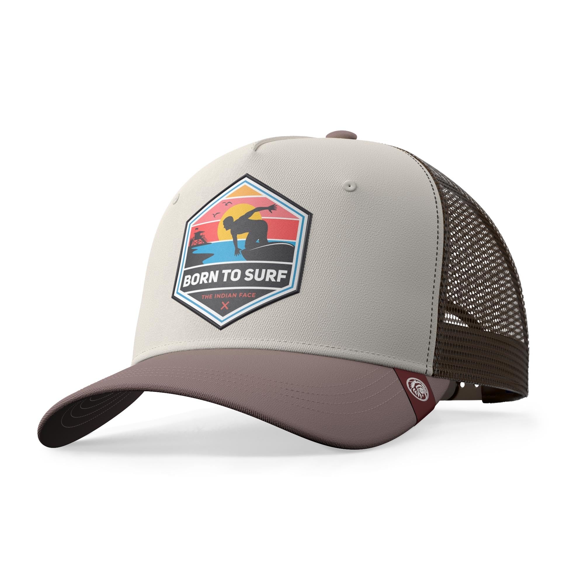 The Indian Face Cappello Unisex 'Born To Surf' | Marrone One Size 60% Cotone - 5