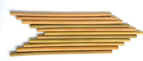 Miniatura 3 de IA Crafts Palitos de bambú, pajitas de bambú, suministros de manualidades de estacas de bambú, para manualidades y bricolaje, color bambú natural,