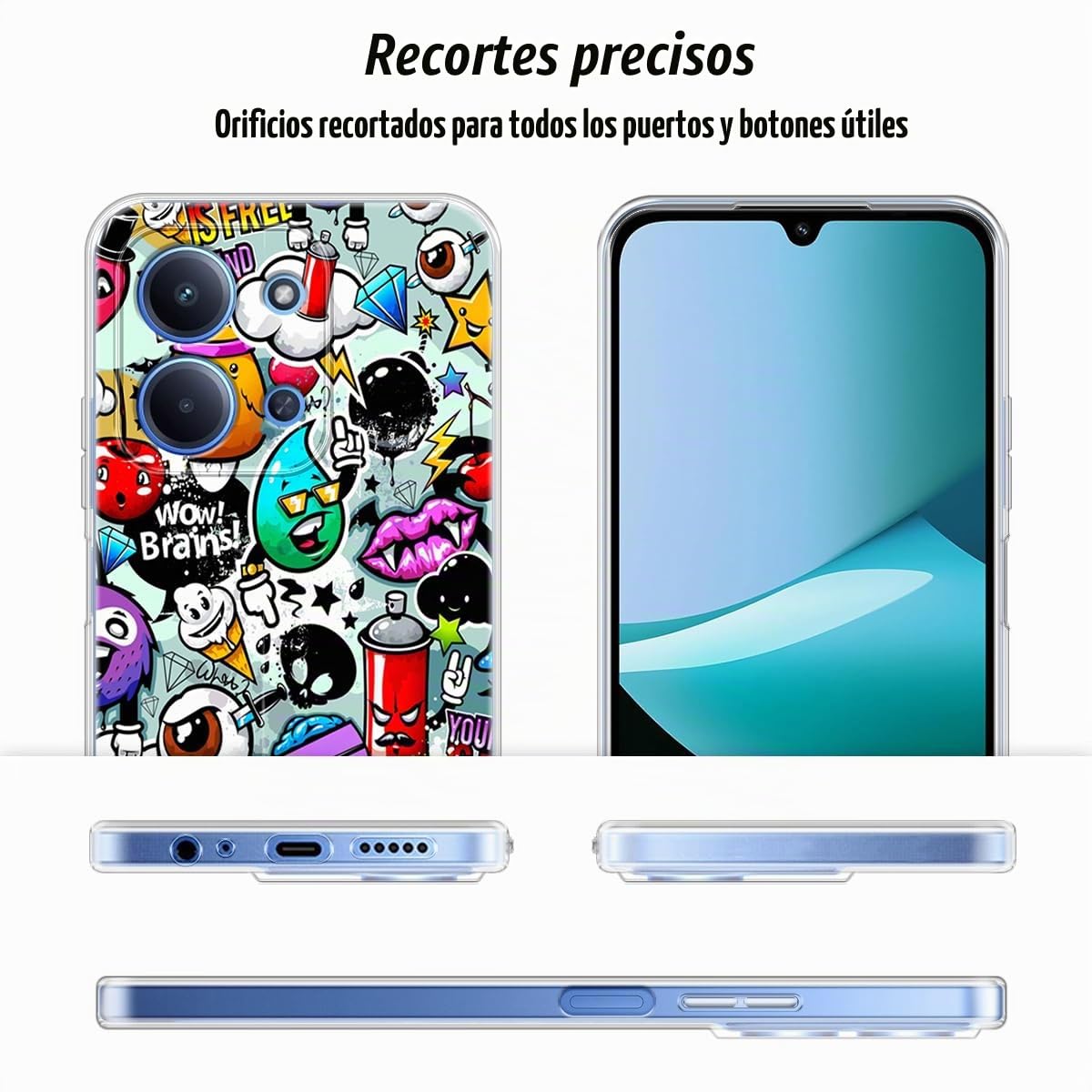 Funda Transparente TPU + 2 Vidrios Templados Para Xiaomi Redmi 15C 4G/5G Y Poco C85