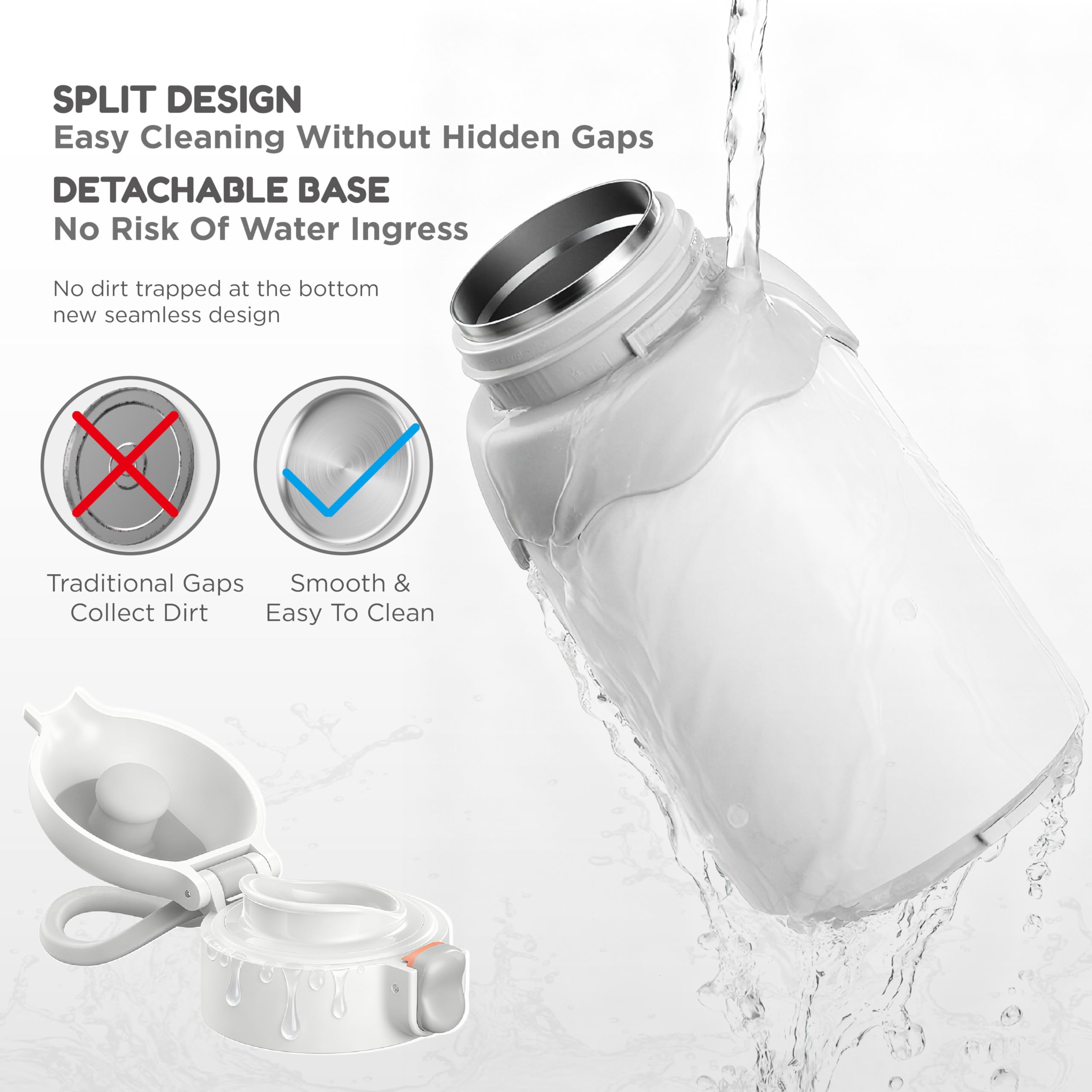 Calentador de biberones portátil para bebé, 500 ml, calentamiento rápido y control preciso de la temperatura, batería de larga duración, extraíble y fácil de limpiar, con función de pasteurización