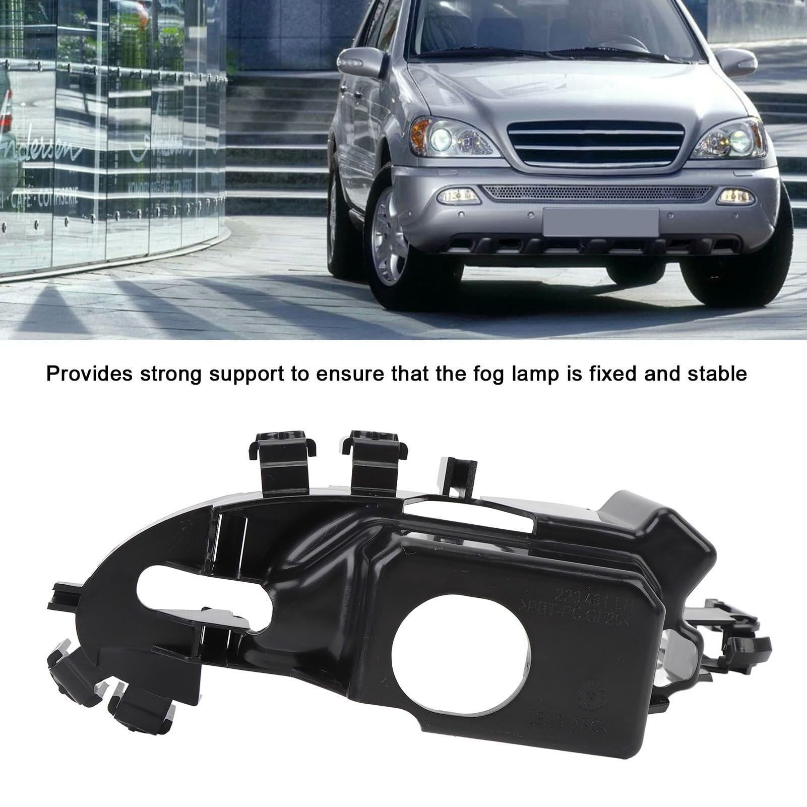 Support D'Éclairage De Brouillard Avant En ABS Pour Mercedes ML320 ML350 ML500 | Réf. OE 1638201112 1638201212 | Installation Facile - 9