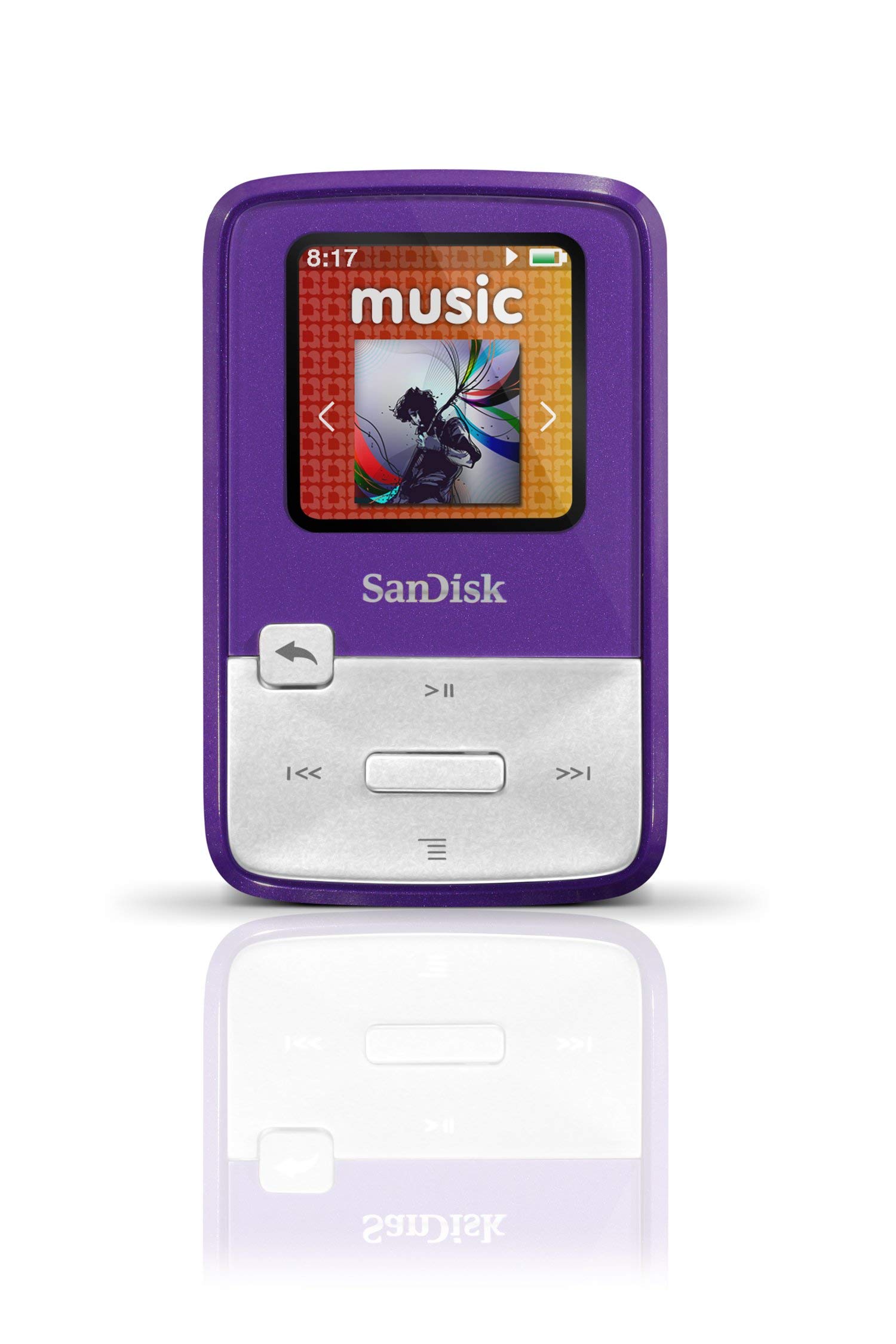 SanDisk Sansa Clip Zip 4 GB MP3 Player SDMX22-004G-A57P (Purple