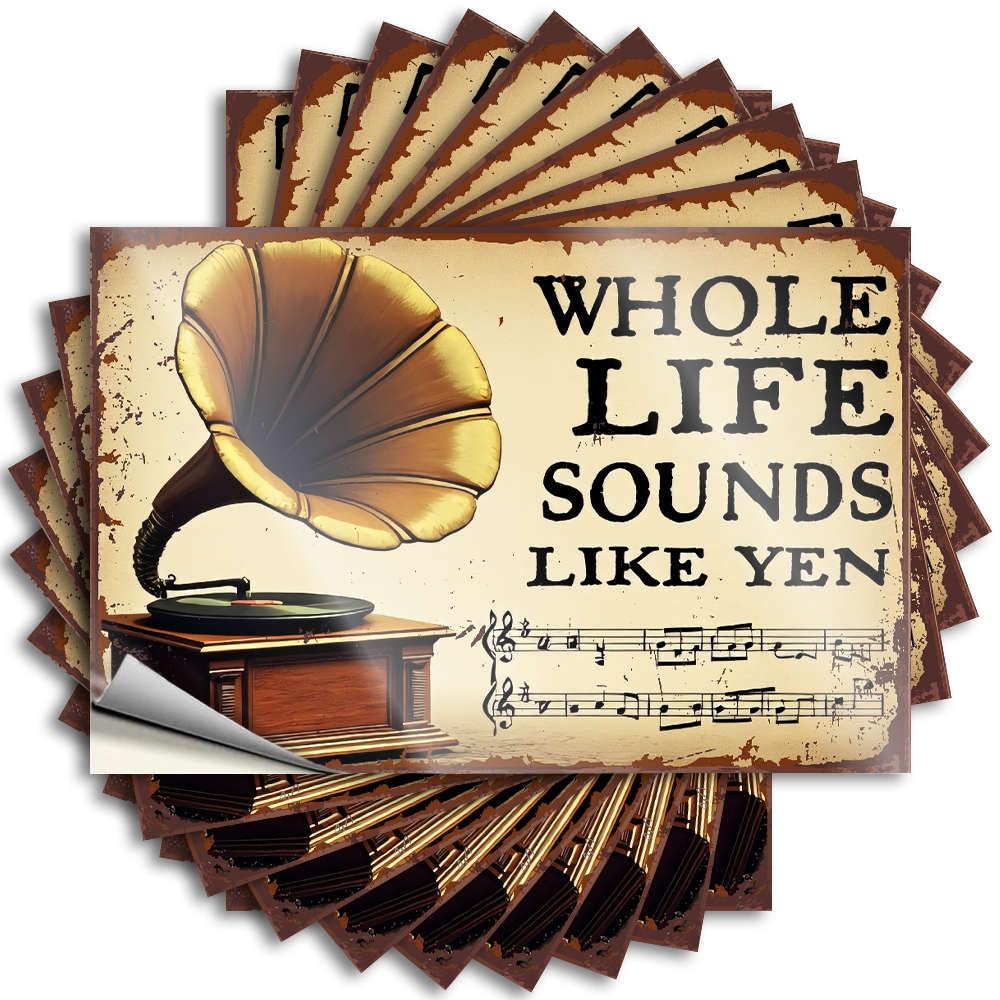Fzfn Colour Birthday Tattoos Window | Whole Life Sounds Like Yen. Aesthetic Earth Sticker Pack(12X18cm)