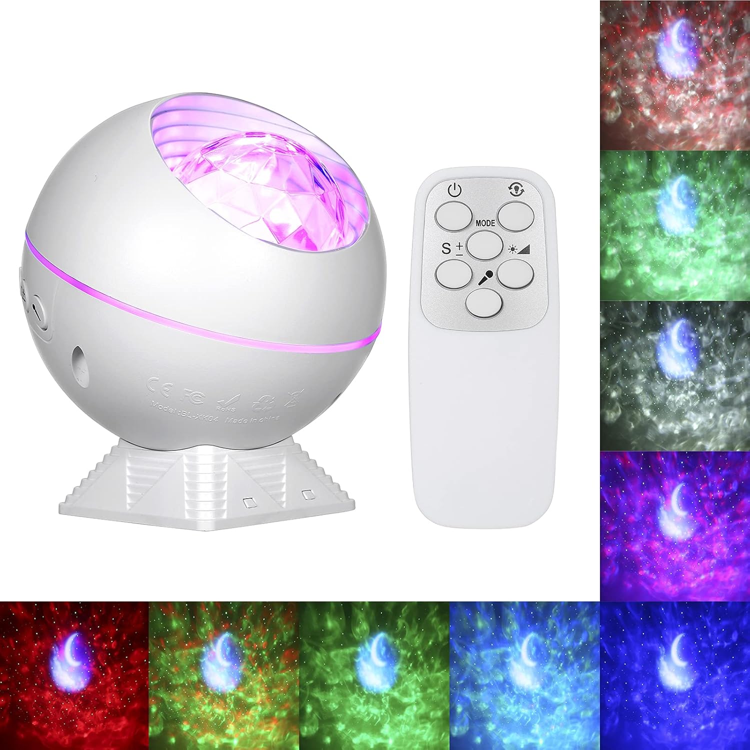 Star Projector Light with Remote Color Changing RGBW Car Ceiling Lamp
