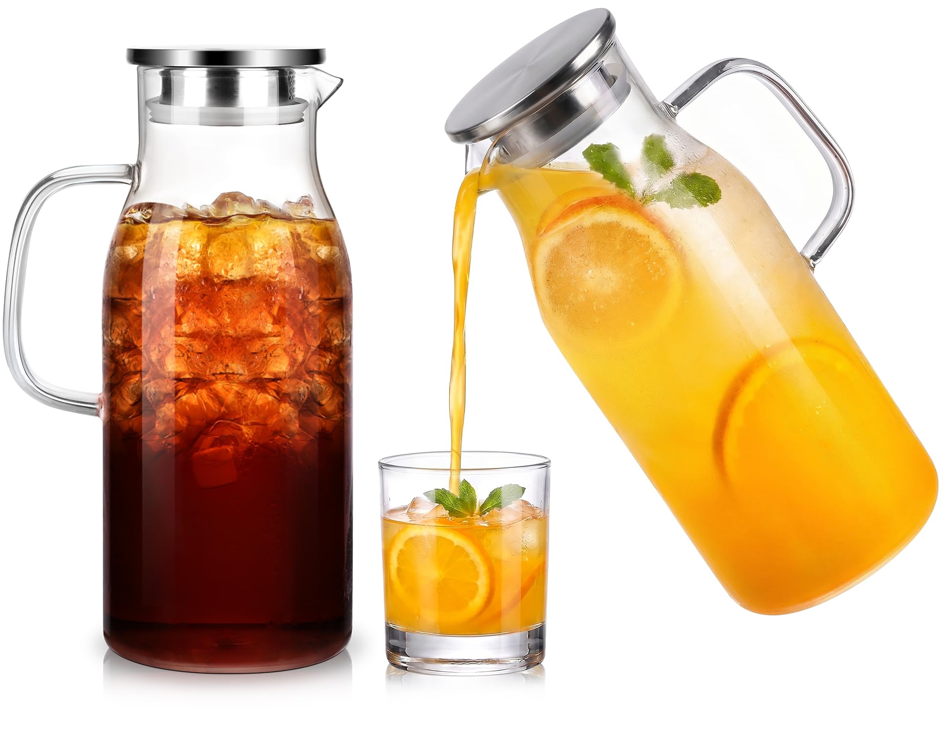 LUNA & MANTHA 2-Pack Glass Pitcher