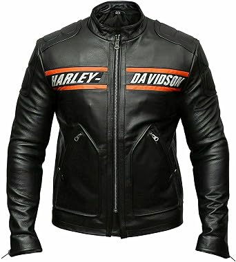 Goldberg Motorcycle Screaming Eagle Black HD Cow Leather Jacket L / Body Chest = 42" Between 44"