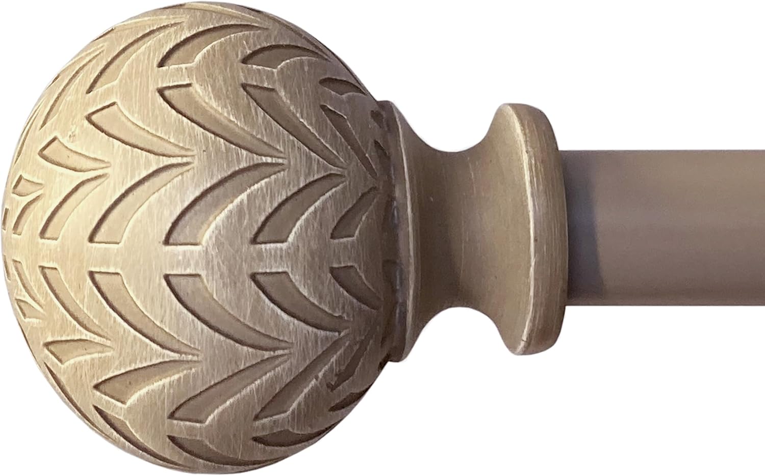 Hermosa 48-86 Inch Adjustable Curtain Rod Set, 5/8 Inch Diameter in Weathered Grey Weathered Grey 48-86 Inch