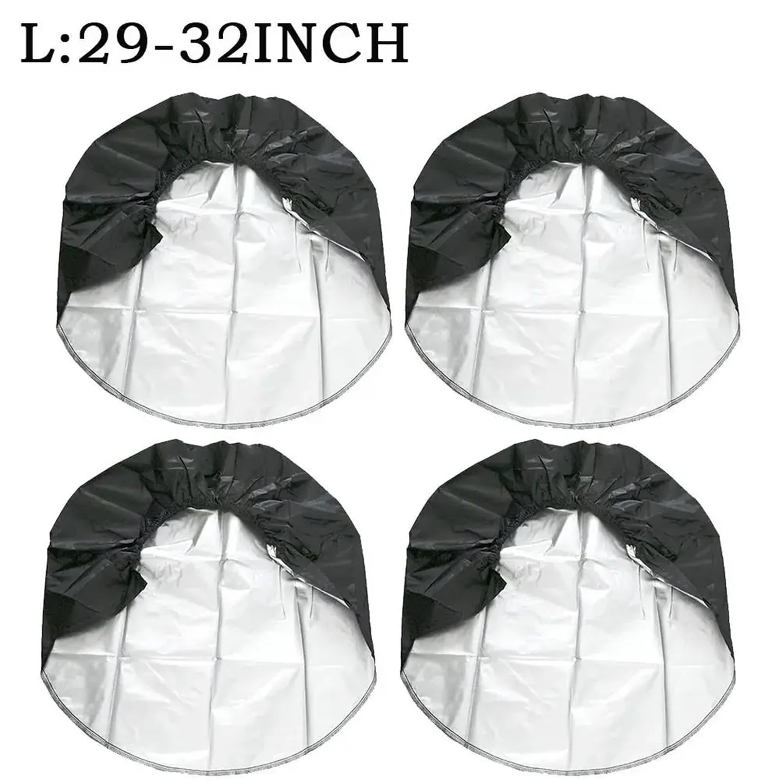 Fundas de Neumáticos Bolsa de almacenamiento for neumáticos de coche, 4 unidades, de 27 a 32 pulgadas, funda protectora for ruedas de vehículos, for caravanas, camiones, coches, caravanas y remolques(
