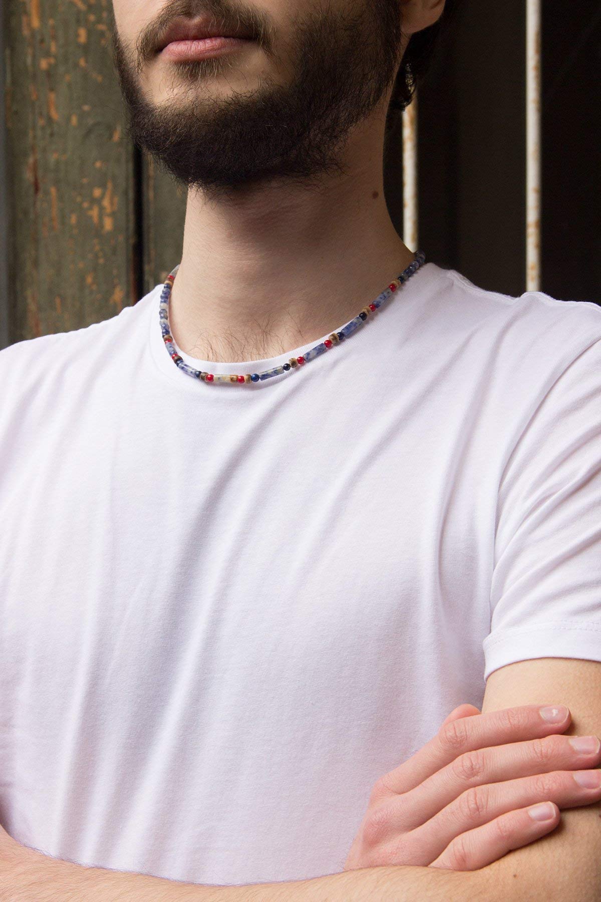 CHNA24-19 Collier multicolore pour hommes et femmes