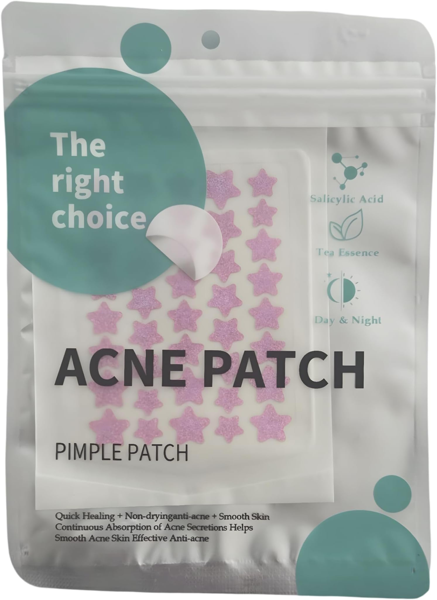 Star Shaped Acne Patches, Pink, 40 Count