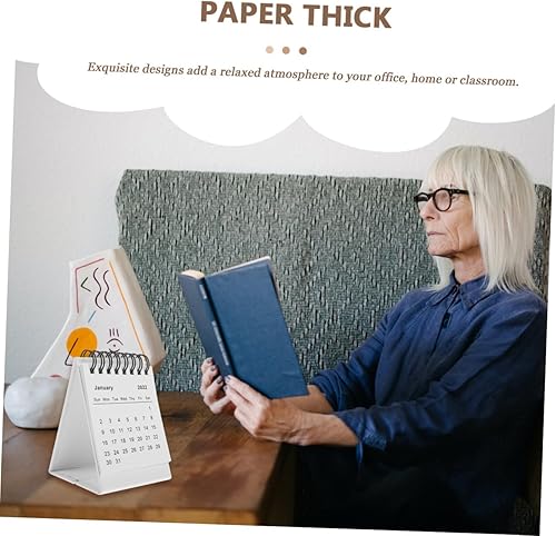 Miniatura 3 de NUOBESTY Calendario de escritorio, 1 unidad, mini calendarios de mesa de pie 2023, bobina de escritorio, bloc de notas de bricolaje, agenda anual,