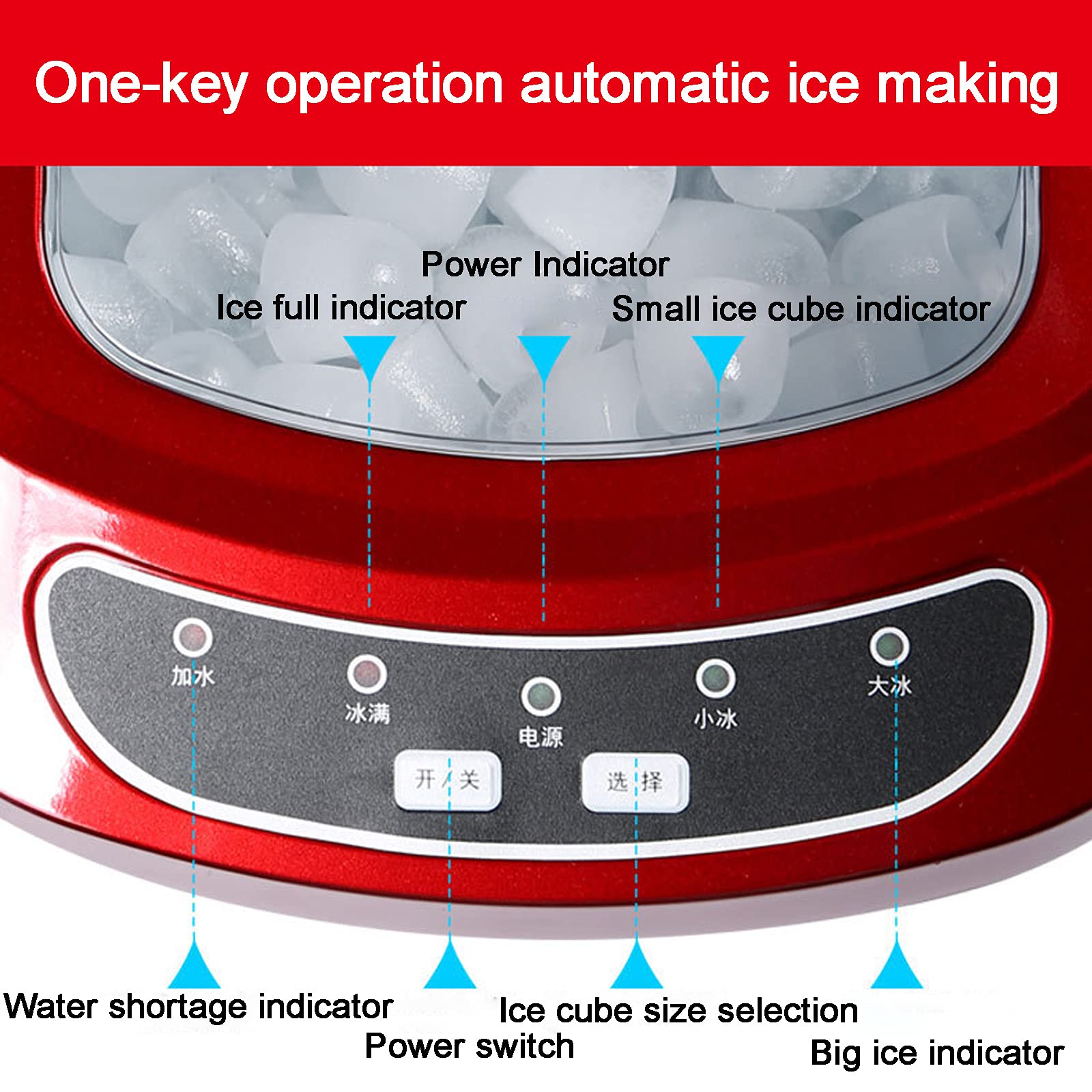 Amazon.co.jp: 製氷機 高速製氷機 自動製氷機、24時間で15kgの氷を作る