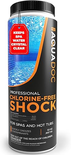 AquaDoc - Choque de spa sin cloro para bañera de hidromasaje, tratamiento de bañera sin cloro y mejorado para ayudar a oxidar el oxidador adecuado