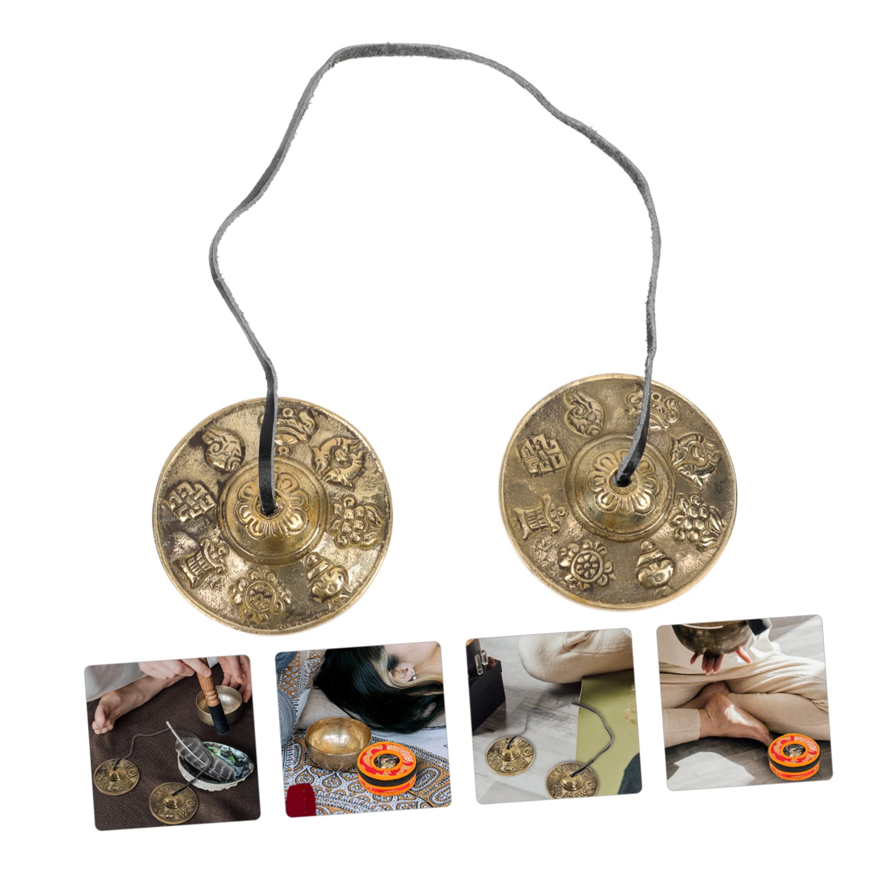 ibasenice Cymbale à Doigt en Cuivre Instrument de Percussion Créatif pour Contemplation et Yoga Accessoire Zen Facile à Transporter pour Relaxation et Pratique Spirituelle