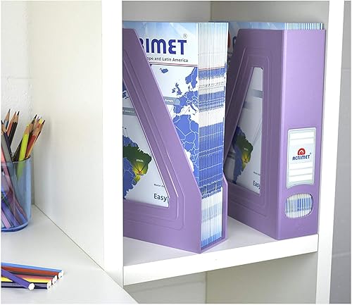 Miniatura 8 de Acrimet Soporte para archivos de revista, estante vertical para documentos, carpetas y correo, organizador de escritorio de plástico duradero para
