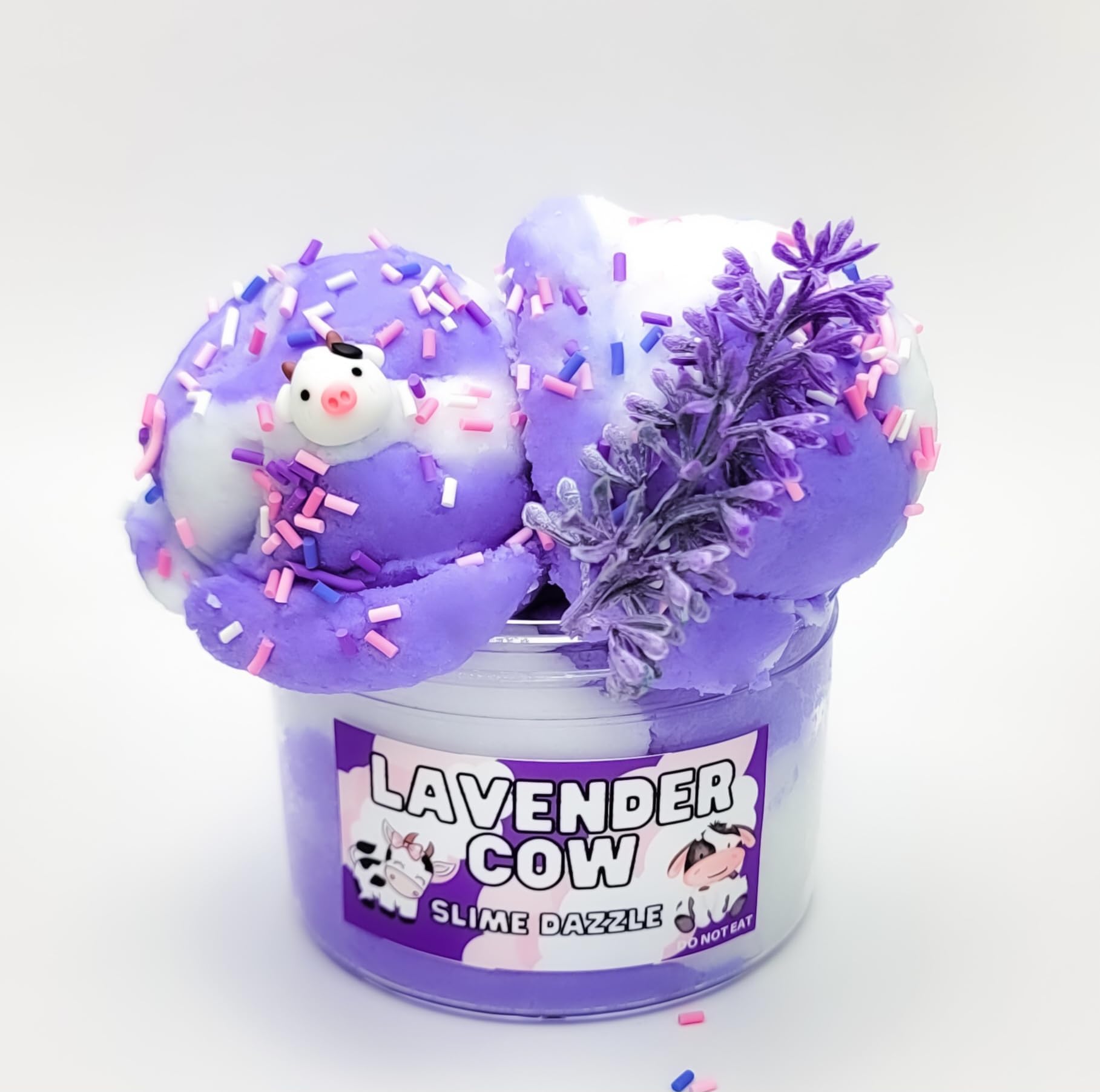 Slime Lavender Cow Cloud Slime Lavender Scented Relaxing Toy Drizzly Cloud Made in USA
