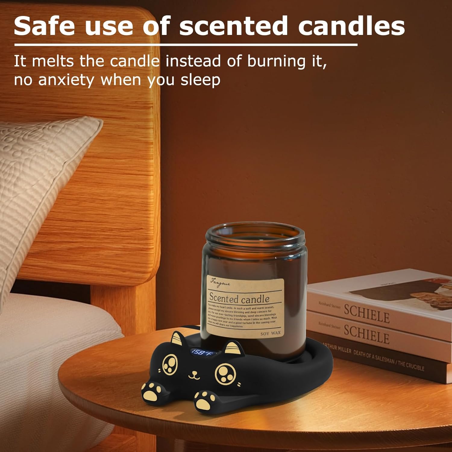 PUSEE Coffee Mug Warmer Auto Shut Off, 3 Temp Coffee Warmer for Desk, Candle Warmer Plate Safely Melt The Candle Releases Scents,Enjoy Your Warm Coffee Tea,Coffee Gifts for Women Men