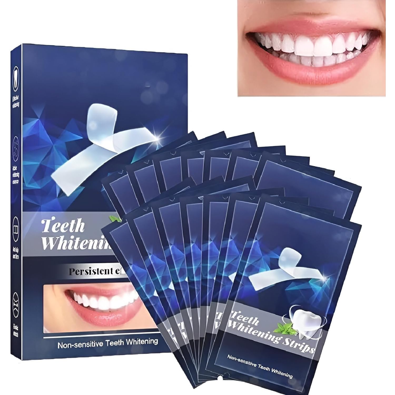 Teeth Whitening Strips | Enamel Safe & Fast-Acting | Removes Coffee, Wine & Smoking Stains | Effective Teeth Whitening for a Brighter Smile | 7 Treatments (14 Strips) (7)-image-7