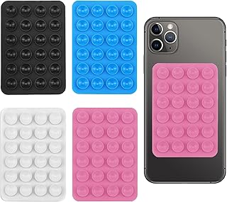 WEHOOM 4 ventosas para teléfono, de silicona, ventosas para teléfono, autoadhesivas, compatibles con todos los modelos de teléfono