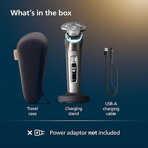 Miniatura 7 de Philips Norelco Shaver i9000 Prestige - Afeitadora eléctrica en seco y húmedo, ostra dorada, tecnología Sense IQ, sistema de triple elevación y