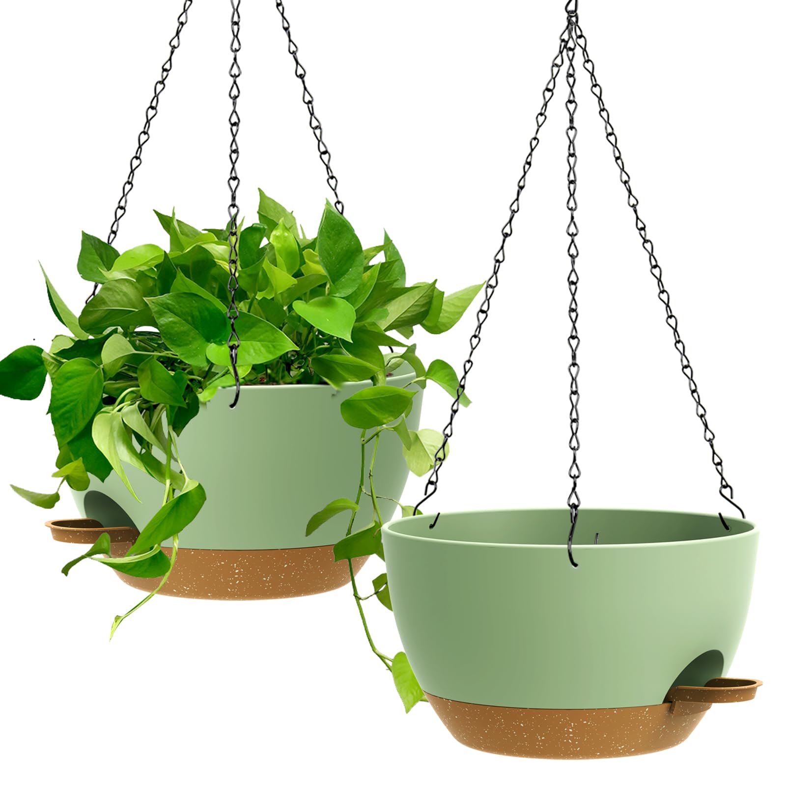 UOUZ 13 Inch 2 Pack Self Watering Hanging Planters