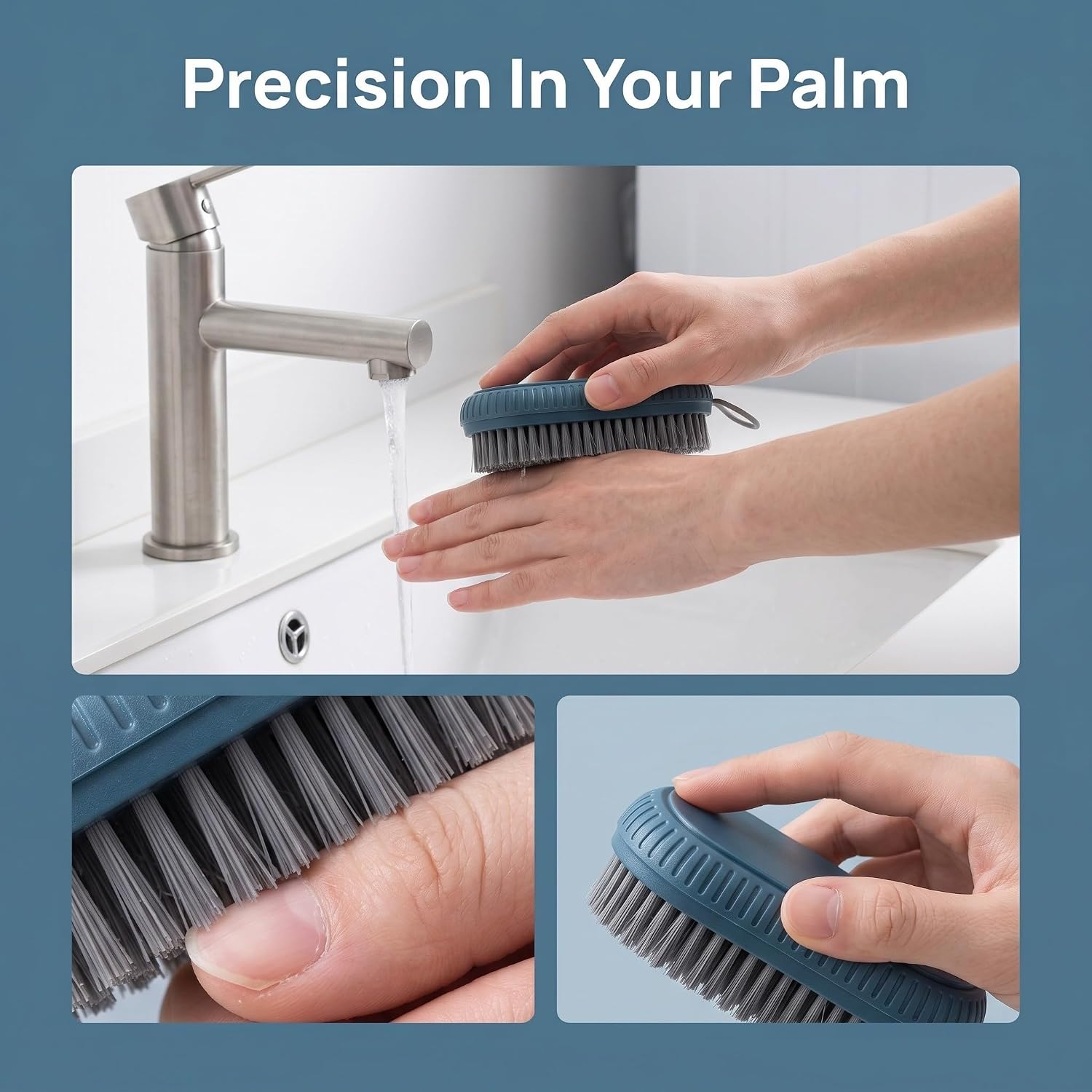 4pcs Nail Brush Set for Cleaning Fingernails and Toenails Fine Soft Bristles, Compact Curved Plastic Body for Gentle Cleaning and Comfortable Handheld Use, for Gardening and Daily