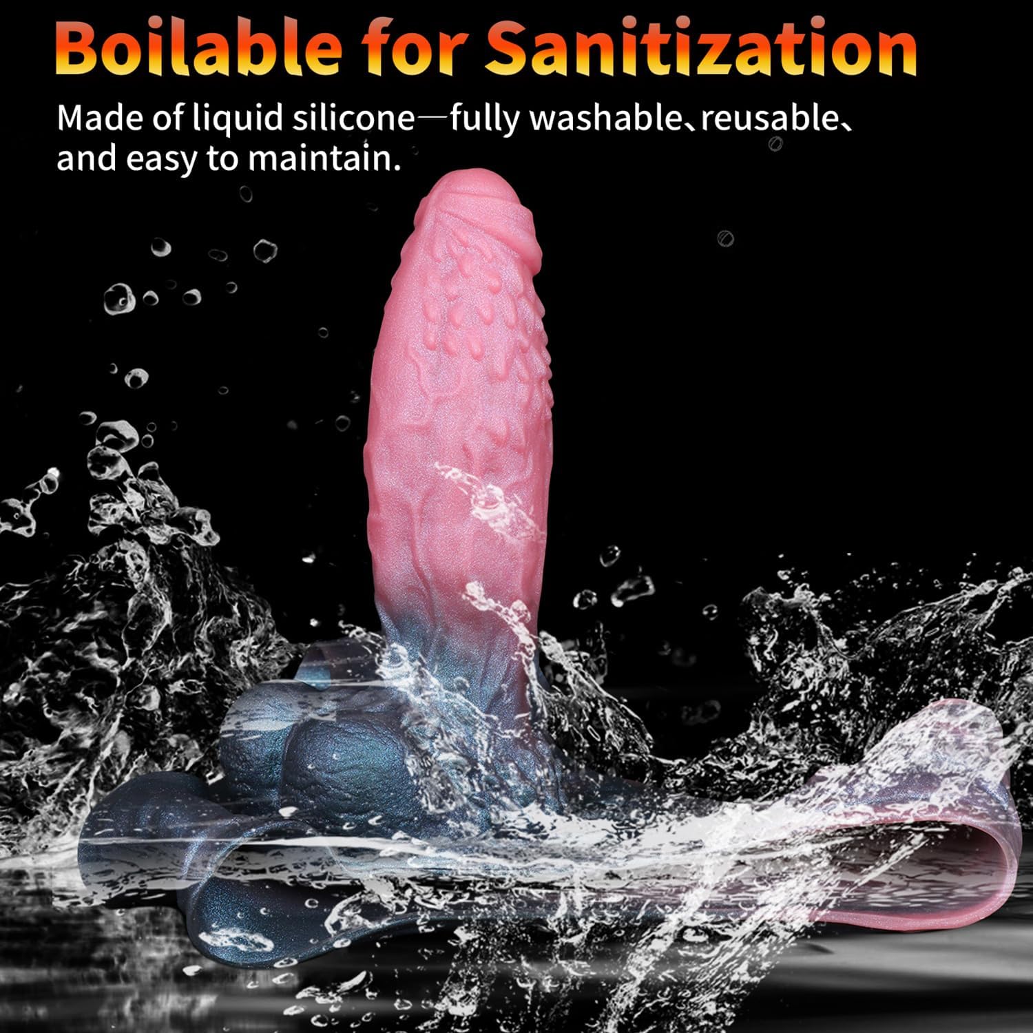 Soft Silicone Strapless Dildos Panty with Hollow Tunnel, Reusable Strap on Harness Dildo with 9.37 in Penis Sleeve Adult Sex Toy for Man Woman