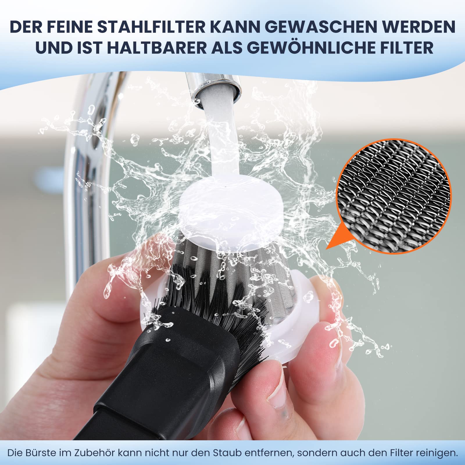 Saker Handstaubsauger Akku Kabellos, 3-in-1 Mini Staubsauger mit Blas und Vakuumfunktion, 15000Pa Starker Autostaubsauger, Handsauger für Auto, Zuhause und Tierhaare