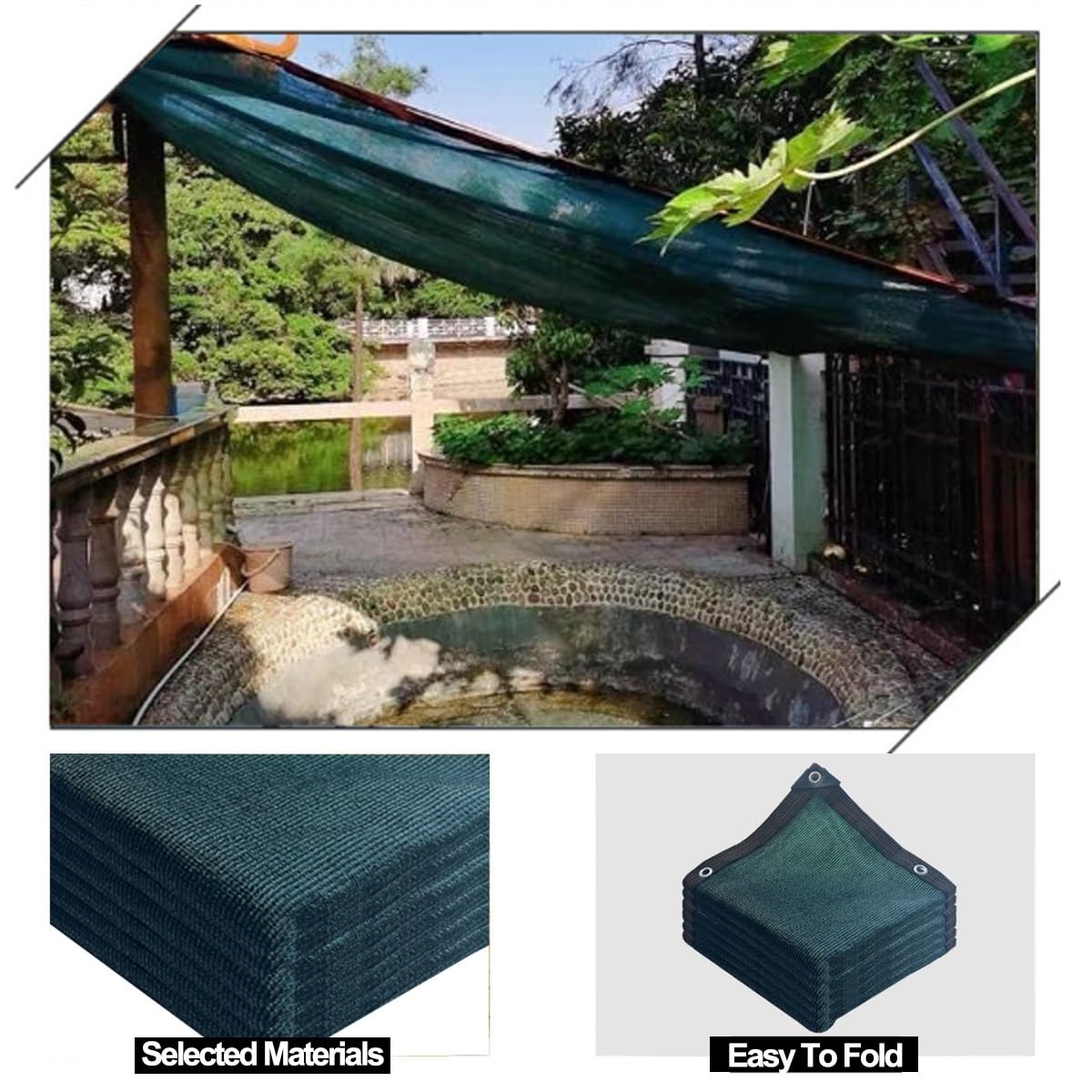 Schattiernetz Zaunblende Sichtschutz Sonnenschutznetz Windschutz Schattier Gewebe Für Balkon Sportplatz Garten Schattierungsnetz Einfacher Zu Hängendes(Size:(4x5) m)