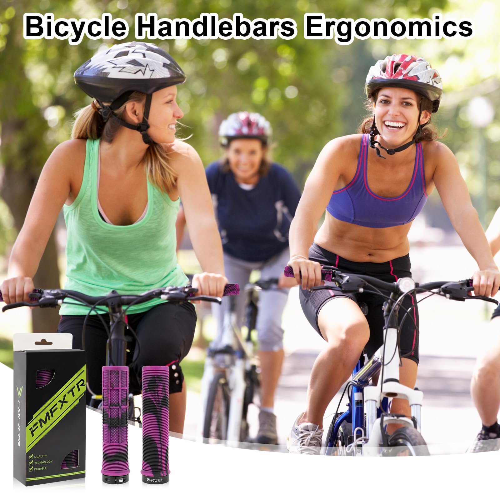 Bike Lenkergriffe - Rutschfeste Gummi Griffe Mit Aluminium-Endstopfen