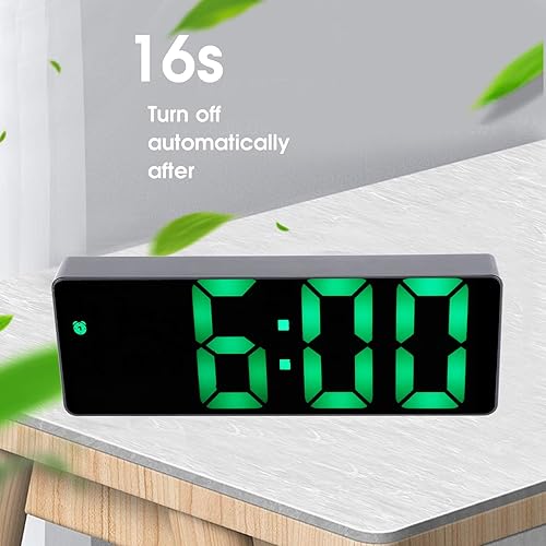 Miniatura 2 de GLOGLOW Reloj electrónico, creativo y multifuncional con números LED, batería USB, reloj despertador digital de doble uso, mesa rectangular, reloj