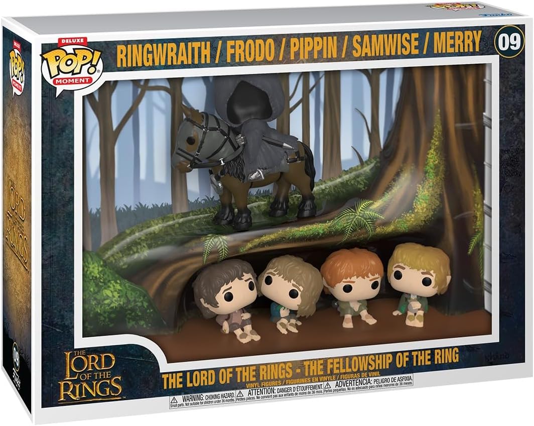 Funko Pop! Moments Deluxe: The Lord of The Rings:Fellowship of The Ring - Ringwraith/Frodo/Pippin/Samwise/Merry - Collectable Vinyl Figure - Gift Idea - Official Merchandise - Toys for Kids & Adults