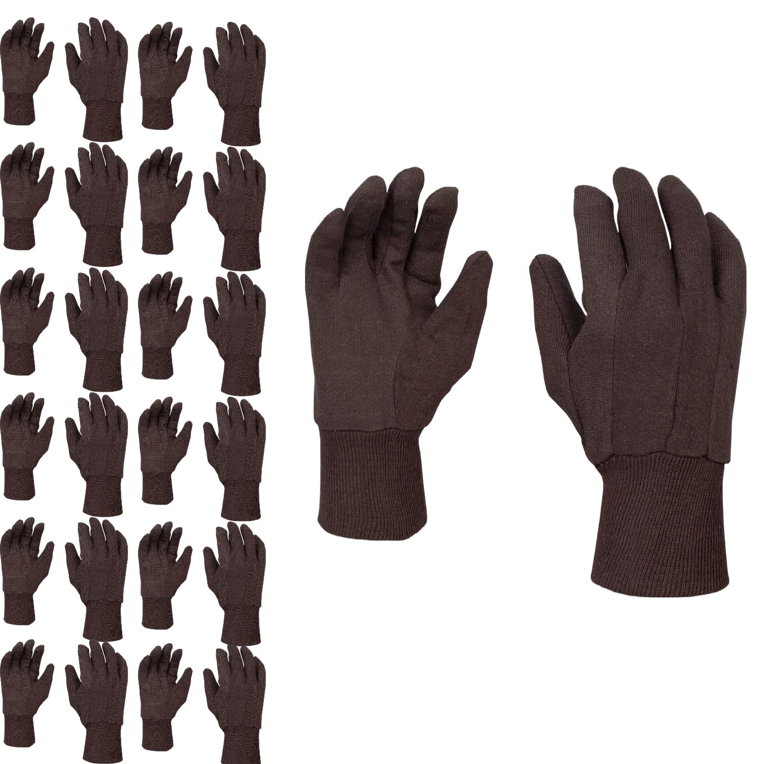 Cordova 1410C Standard Weight Cotton Gloves, Brown, Large