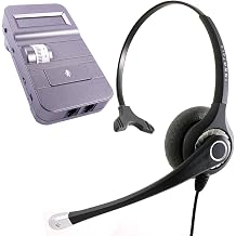 INNOTALK Phone Headset for Most Desk Phones and Avaya ATT T7316, T7316e, MLS-12 Etc - A Headset and A Digital Amplifier Package - Sound Emphasis Professional Monaural Office Noise Cancel Headset