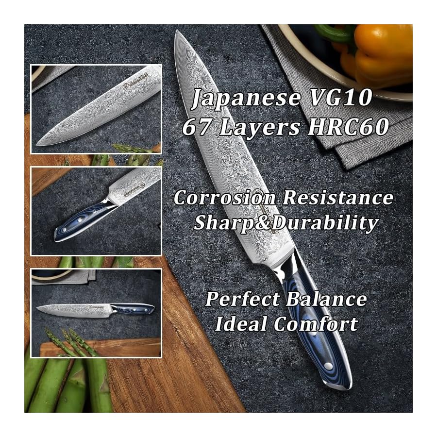 Damascus-Knife-Set-5Pcs-Damascus-Kitchen-Knives-Set-67-Layers-vg10-Japanese-Damascus-Steel-Chef-Santoku-Boning-Utility-Damascus-Knives Damascus Knife Set, 5Pcs Damascus Kitchen Knives Set 67 Layers vg10 Japanese Damascus Steel Chef Santoku Boning Utility Damascus Knives