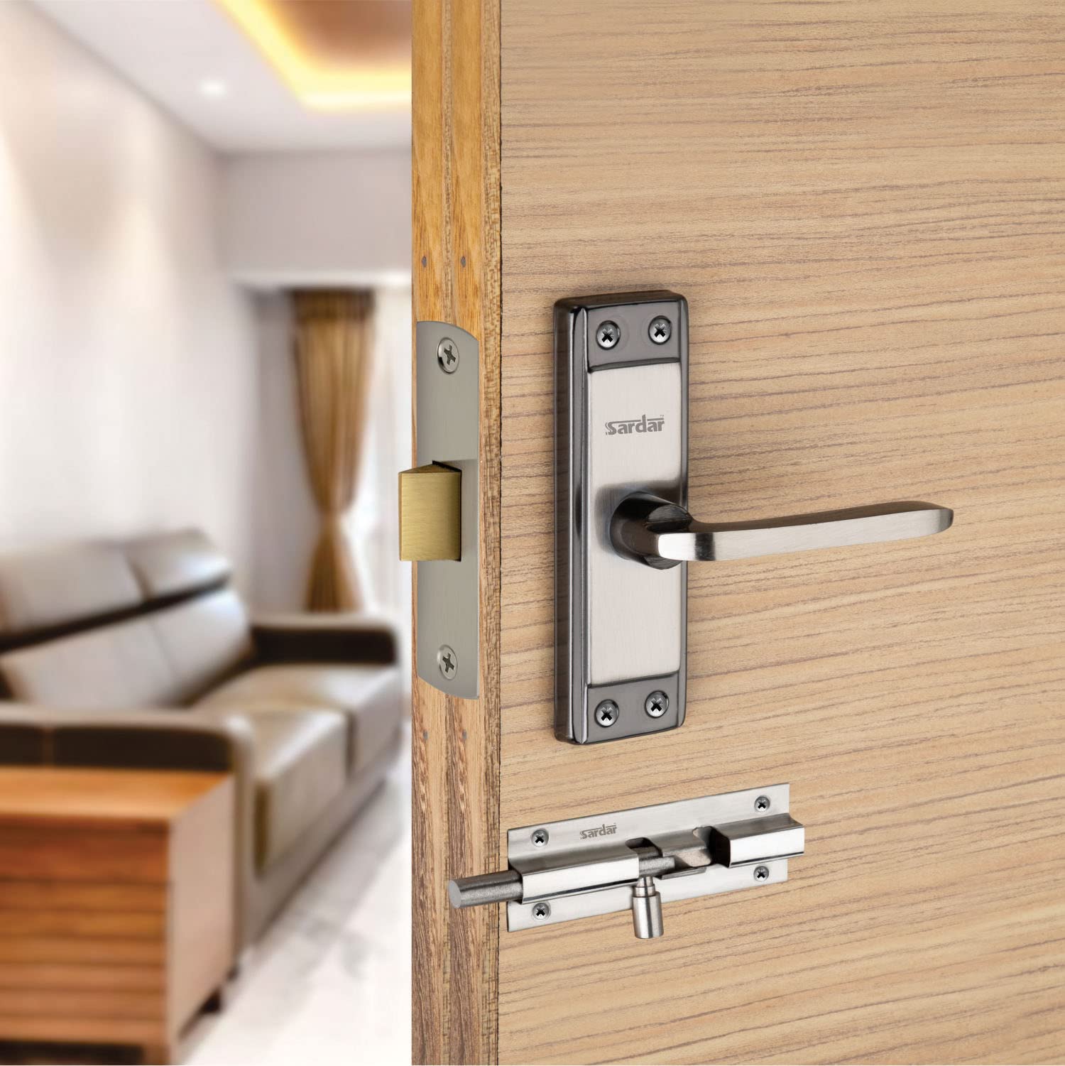 SARDAR 5" Russo Iron Baby Latch Bathroom Door Handle- Keyless Door Handle with Door Latch and Tower Bolt for Bathrooms (B0BNCBBHVY) Amazon Price History, Amazon Price Tracker