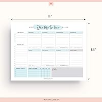 Vista 2 de Cute Weekly Planner By Minimalmart 50 Undated Tear-Off Sheets Personal Productivity Calendar Organizer For Daily Tasks, Appointments, Meal Prep