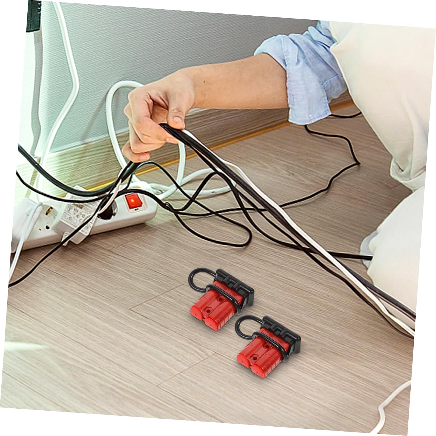 Alipis 8pcs Quick Connect Wire for ATV Electric Vehicle and Trailer Forklift Connector Cover Plated Terminal for Power Supply