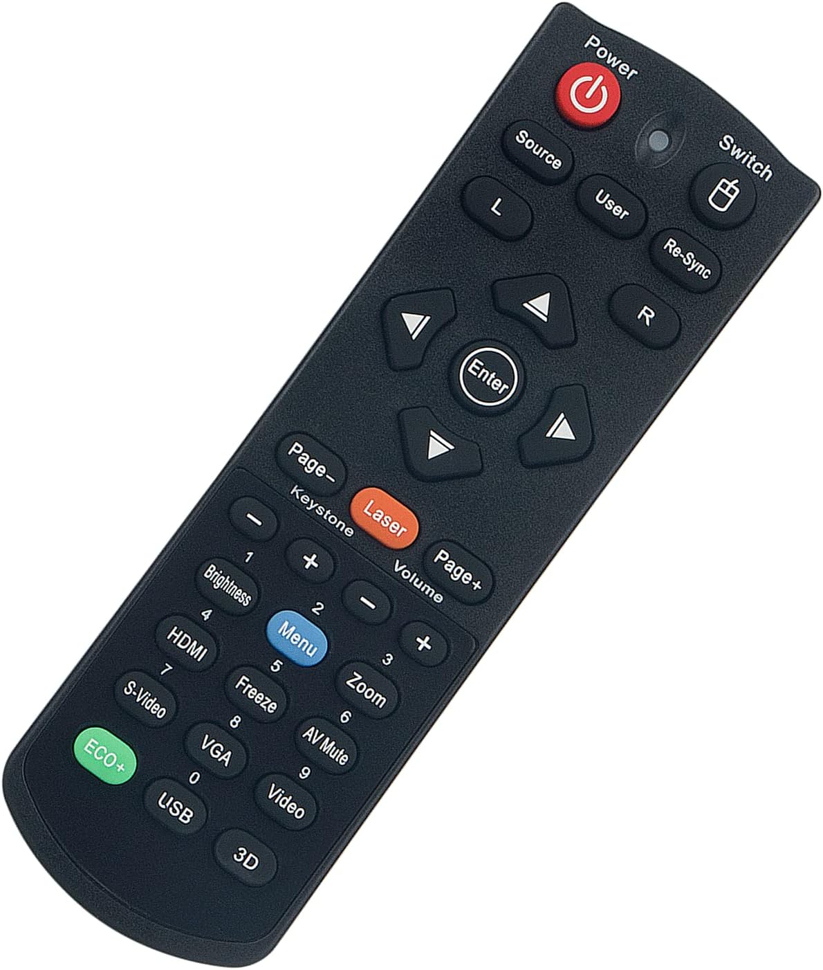 BR-5046L Replacement Remote Control -VINABTY-Fit for Optoma Home Theater System DLP Projector BR5046L Remote Control W501 EH300 DH30B EH501 X501 DH1011 3 71m3Fh24w3L. AC SL1500