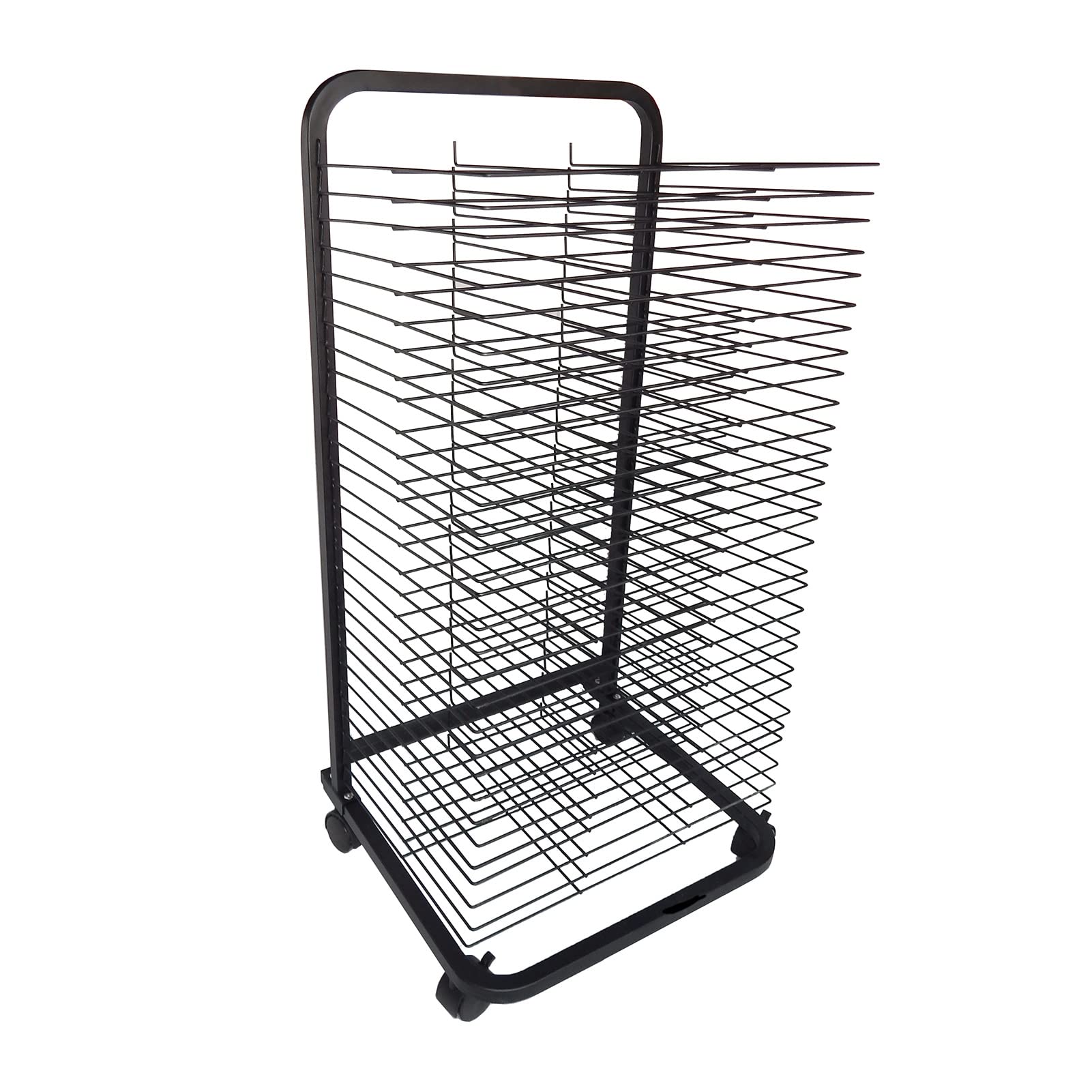 JYHHGDS Mobile Art Drying Rack for Classroom Painting Storage Shelves,Canvas Rack Art Storage,Painting Drying Rack with Locking Wheels Painting Crafts,Stack Rack-25-layer