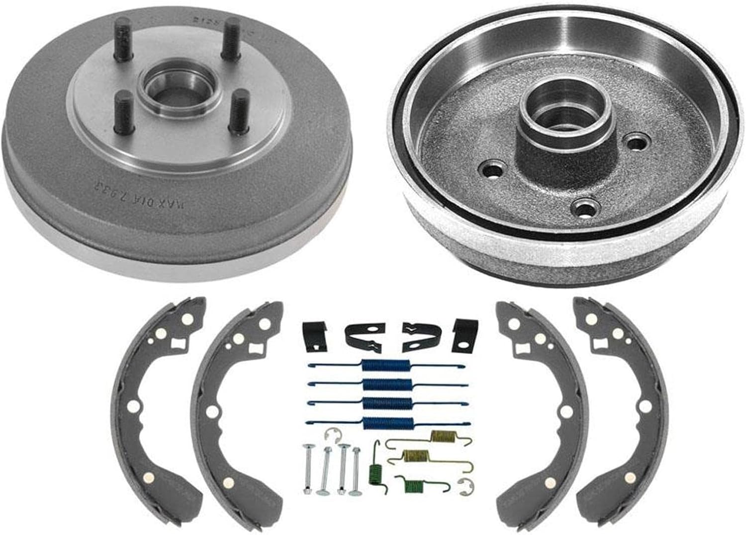 Braking Brake Drums Rear Shoes Springs Replacement Parts for Kia Rio 2003 2004 2005 Only Models WITHOUT ABS