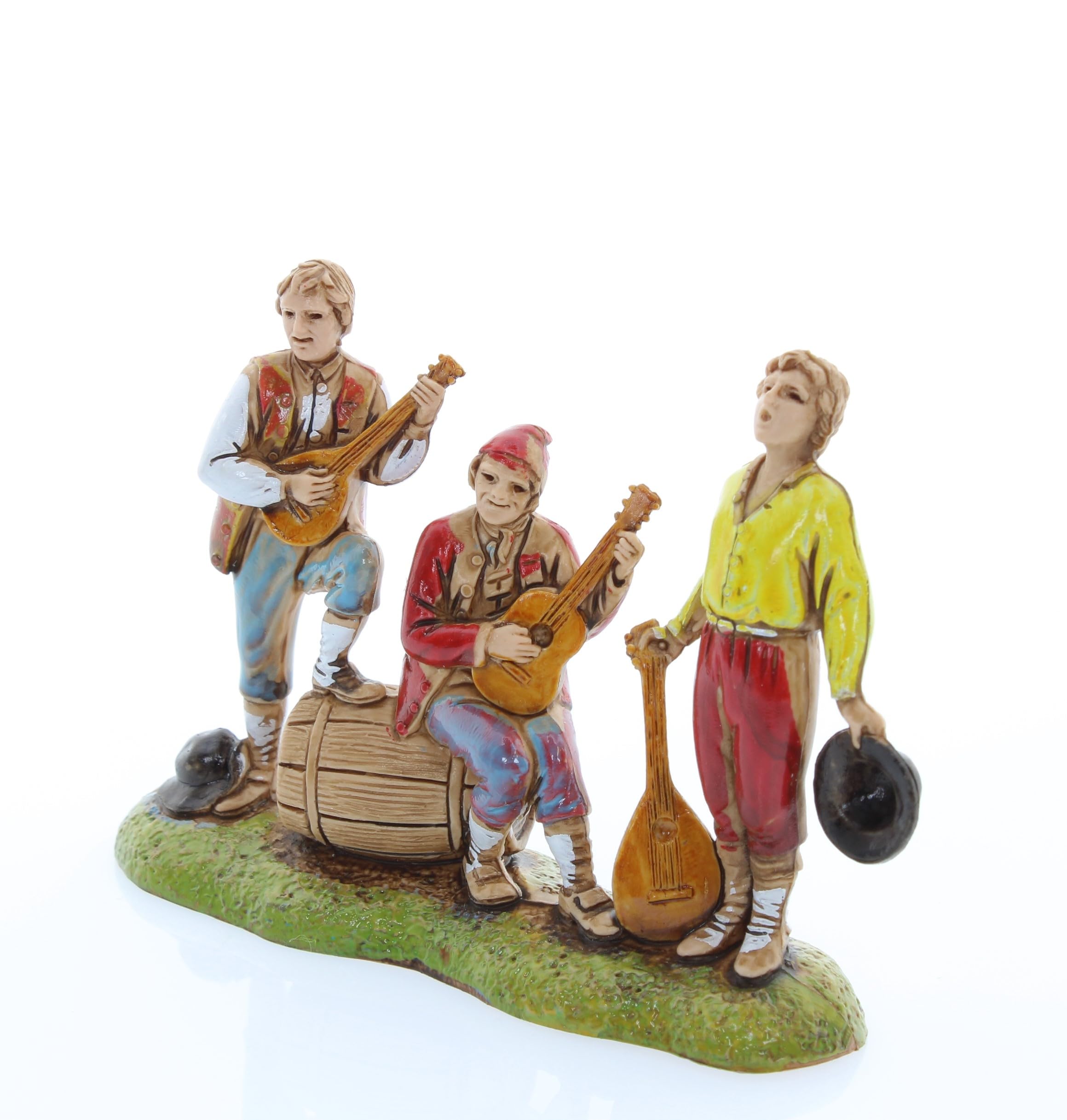 Moranduzzo Homme à Cheval Avec Famille Pour Crèche De 6 Cm Échelle 1:32 – Mini 6 – Figurine Incassable, Style '700, Peinte à La Main, Sculpteur M. Landi, Fabriqué En Italie