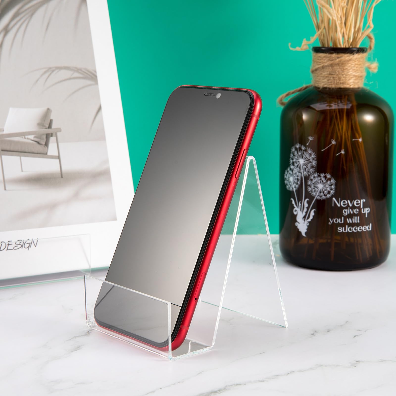 Stojak ekspozycyjny z półką, akrylowy stojak na książki, uchwyt na tablet, sztaluga do wyświetlania zdjęć, książek, albumów, arkuszy muzycznych, notebooków, dzieł sztuki, płyt CD, duży