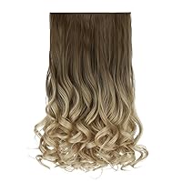 Vista 35 de REECHO Extensiones de cabello rubio, 20 pulgadas, extensiones de cabello grueso y largo con clip, extensiones de cabello sintético suave natural