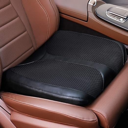LEUTED Memory Foam Keilkissen Auto - Orthopädisches Sitzkissen Mit Rutschfester Unterseite